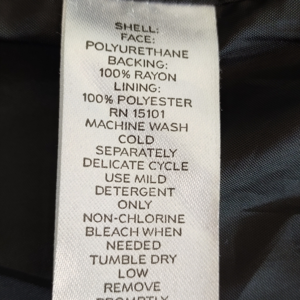 Susan Graver Women's Black Faux Leather Jacket Size M - Picture 12 of 12